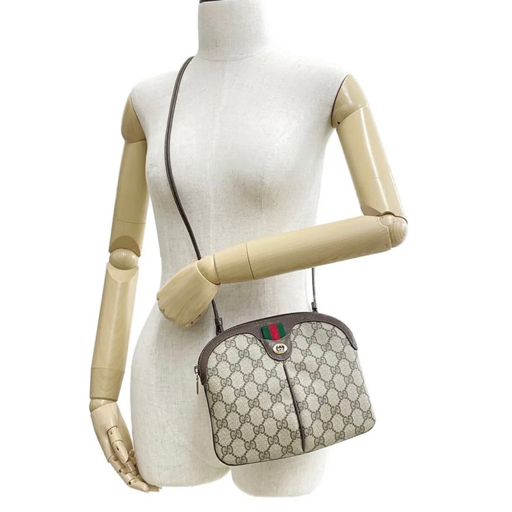 GUCCI GG CANVAS SHOULDER BAG CROSSBODY BAG CLUTCH